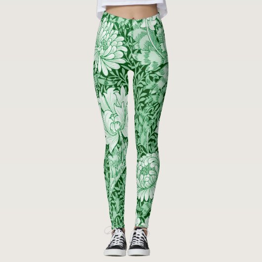 Chrysanthemum Green, William Morris Leggings (Voorkant)