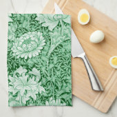 Chrysanthemum Green, William Morris Theedoek (Quarter Fold)