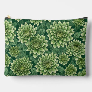 Chrysanthemum groen bloempatroon etui