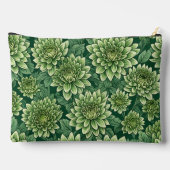 Chrysanthemum groen bloempatroon etui (Achterkant)