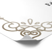 Chrysanthemum groen bruiloft welkom teken poster (Hoek)