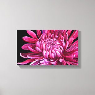 Chrysanthemum "het openingscanvas" zwart afdrukken