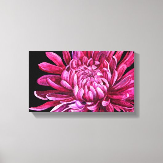 Chrysanthemum "het openingscanvas" zwart afdrukken (Voorkant)