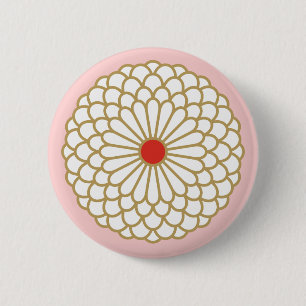 Chrysanthemum I-toets Ronde Button 5,7 Cm