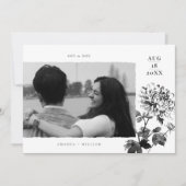 Chrysanthemum Ink Art Photo Enregistrer La Carte D (Devant)