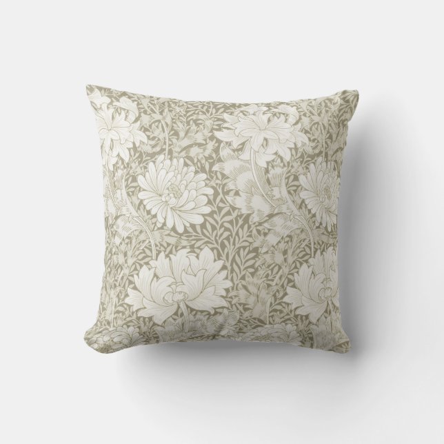 Chrysanthemum Ivory, William Morris Kussen (Voorkant)