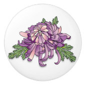 Chrysanthemum Keramische Knop (Voorkant)