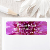 Chrysanthemum "maman" Étiquettes de adresse (En situation)