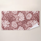 Chrysanthemum Maroon, William Morris (Serviette de bain)