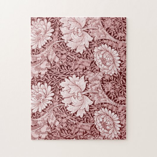 Chrysanthemum Maroon, William Morris Legpuzzel (Verticaal)