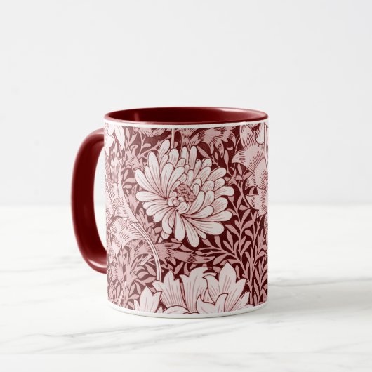 Chrysanthemum Maroon, William Morris Mok (Voorkant links)