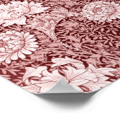 Chrysanthemum Maroon, William Morris Poster (Hoek)