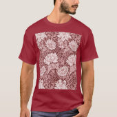 Chrysanthemum Maroon, William Morris T-shirt (Voorkant)
