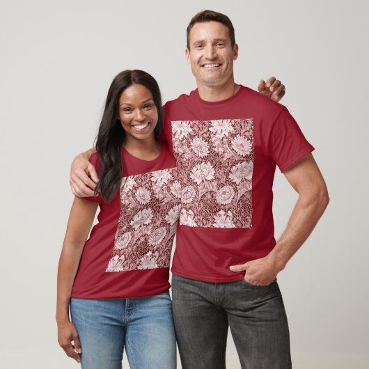 Chrysanthemum Maroon, William Morris T-shirt (Unisex)