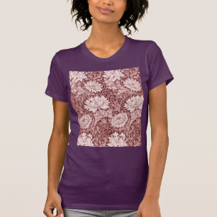 Chrysanthemum Maroon, William Morris T-shirt