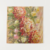 Chrysanthemum Meadow: acryl handschilderij. Wandkleed (Voorkant (horizontaal))