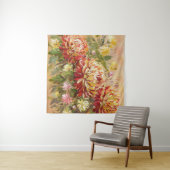 Chrysanthemum Meadow: acryl handschilderij. Wandkleed (In Situ (horizontaal))