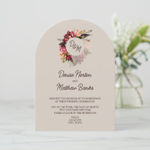 Chrysanthemum Monogram op Perfect Bleek Kaart