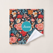 Chrysanthemum Mosaic coloré Motif personnalisé (Gant de toilette)