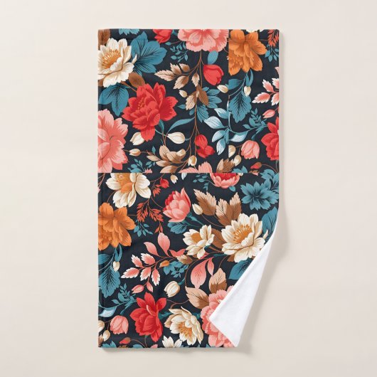 Chrysanthemum Mozaïek Kleurrijk Gepersonaliseerd P Bad Handdoek (Handdoek)