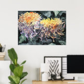Chrysanthemum mum shasta maisy art print (Thuiskantoor)