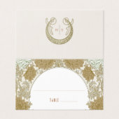 Chrysanthemum Nom de table Cartes Vintage Art Nouv (Outside Unfolded)