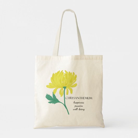 Chrysanthemum November geboorte Maand Flower Bag Tote Bag (Achterkant)