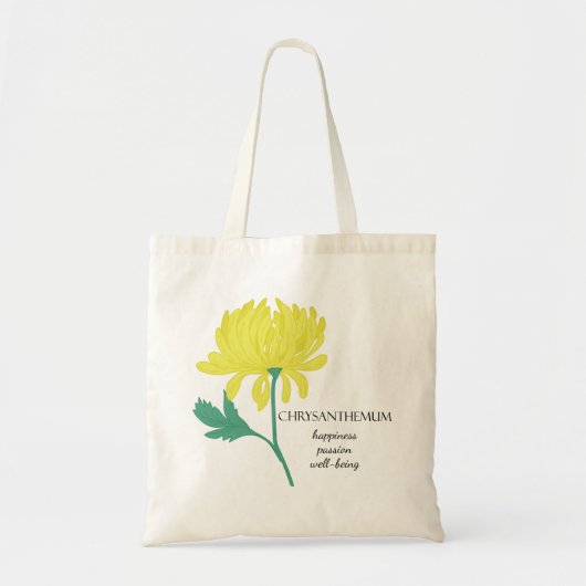 Chrysanthemum November geboorte Maand Flower Bag Tote Bag (Voorkant)