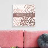 Chrysanthemum (Nutmeg) Canvas Trouwgeschenk (Insitu (Woonkamer))