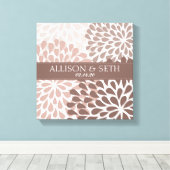 Chrysanthemum (Nutmeg) Canvas Trouwgeschenk (Insitu (Houten vloer))