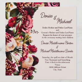 Chrysanthemum op Cameo Beige Kaart