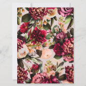 Chrysanthemum op mauve krijtsteen kaart (Achterkant)