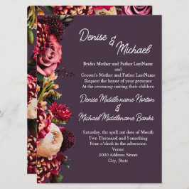 Chrysanthemum op Midnight Plum Kaart