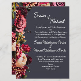 Chrysanthemum op poolnacht grijs kaart