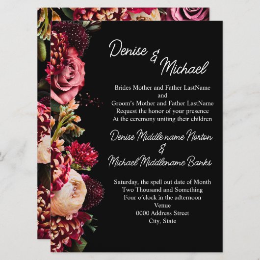 Chrysanthemum op Sneeuwwitje Kaart (Voorkant / Achterkant)