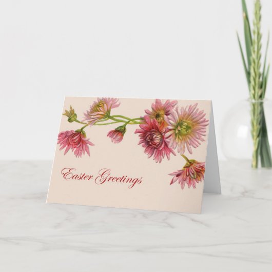 Chrysanthemum Pâques voeux - Carte (Devant)