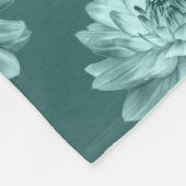 Chrysanthemum Pattern - Moss Green Fleece Blanket Deken (Hoek)