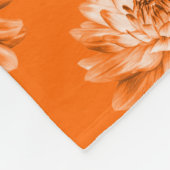 Chrysanthemum Pattern - Sinaasappel Fleece Deken (Hoek)