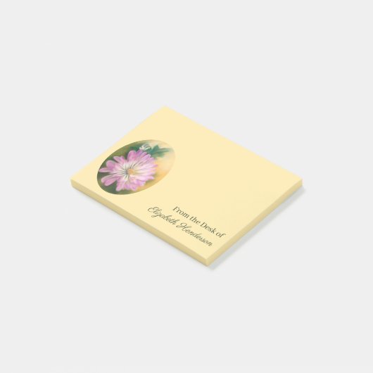 Chrysanthemum Pink en Cream Pastel Floral Post-it® Notes (Schuin)