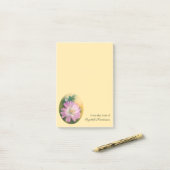 Chrysanthemum Pink en Cream Pastel Floral Post-it® Notes (Op bureau)