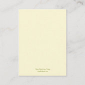 Chrysanthemum Plaqué Carte Place - Rose/Jaune (Dos)