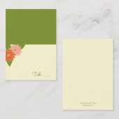 Chrysanthemum Plaqué Carte Place - Rose/Jaune (Devant / Derrière)