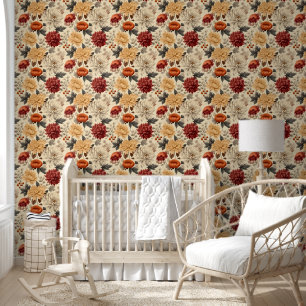 Chrysanthemum-symfonie Behang