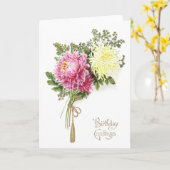 Chrysanthemum verjaardag kaart (Gele Bloem)