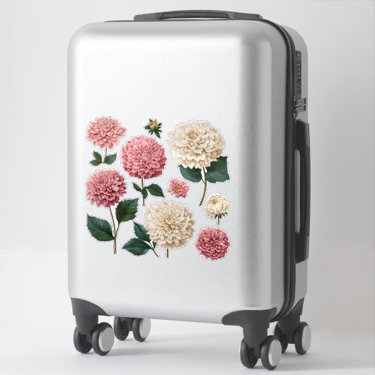 Chrysanthemum Vinyl Cut Stickers (Sur valise)