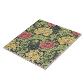 Chrysanthemum wallpaper 1877 William Morris Tegeltje (Zijkant)