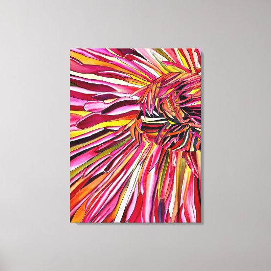 Chrysanthemum waterverf art poster canvas afdruk (Voorkant)