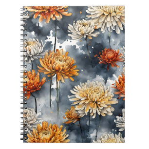Chrysanthemum - Waterverf bloemen Notitieboek
