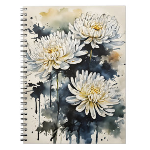 Chrysanthemum - Waterverf bloemen Notitieboek