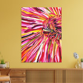 Chrysanthemum waterverf canvas afdruk (Insitu (Woonkamer))